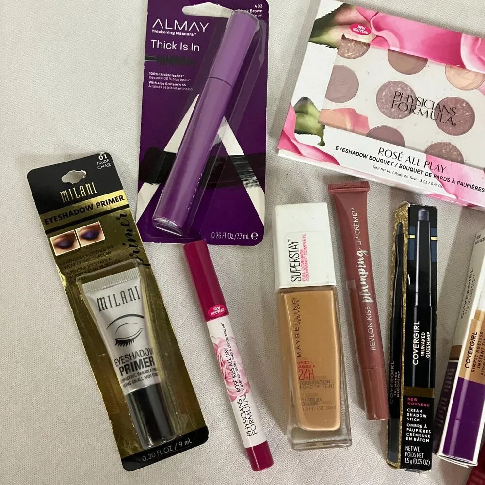 10-Piece Makeup Kit Milani Maybelline PF Almay CoverGirl Full Face Set New